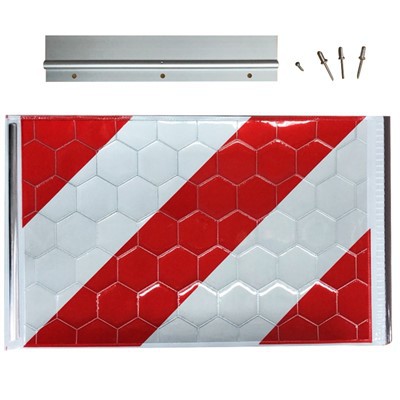 Set di bandiere di avvertimento con supporto in alluminio