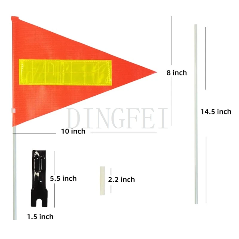 Bike Safety Flag Reflective Stripe