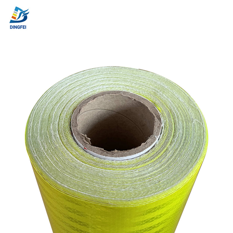 Fluorescent Yellow RA2 Reflective Sheeting with Mesh Backing 8 Fluorescent Yellow RA2 Reflective Sheeting with Mesh Backing 8
