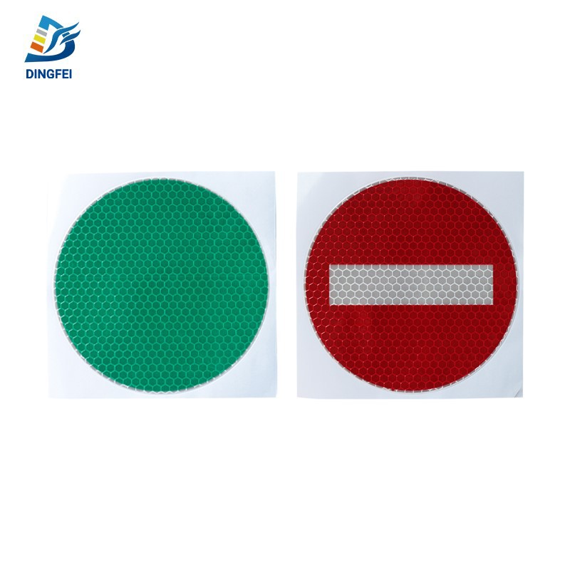 Honeycomb Vinyl Reflective Stop Go Sign Sticker for Traffic Handheld 28 Honeycomb Vinyl Reflective Stop Go Sign Sticker for Traffic Handheld 28