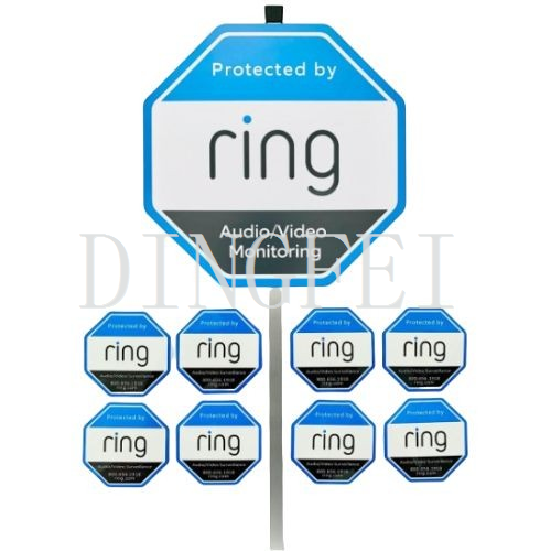 Ring Reflective Security Sign Stickers