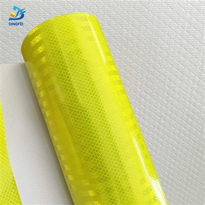 Pellicola riflettente fluorescente gialla RA2 con supporto in rete