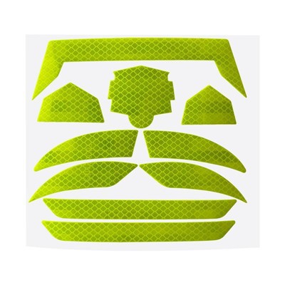 Adesivo riflettente giallo prismatico ad alta intensità per casco di sicurezza